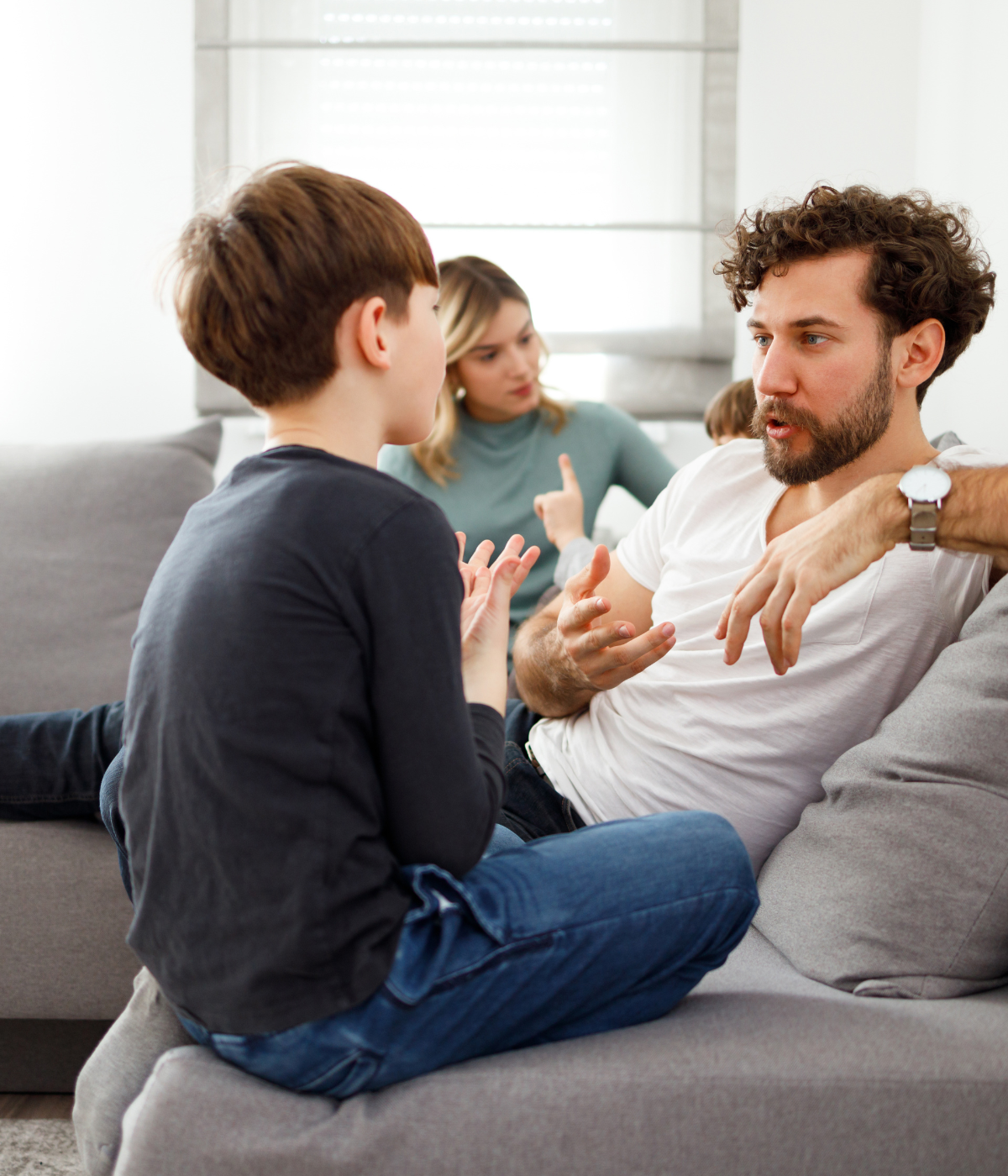 Parents talking to thier kids How to Tell Kids About Divorce